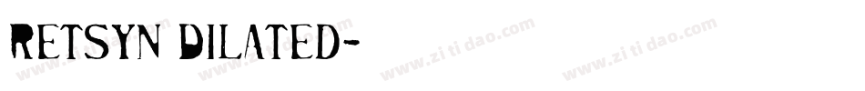 Retsyn Dilated字体转换